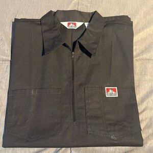 Ben Davis Black Lightweight Half-Zip Work Shirt Jacket